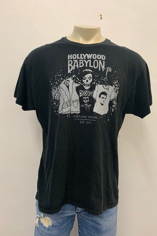 Vintage Black Tee Screened by Babylon XL